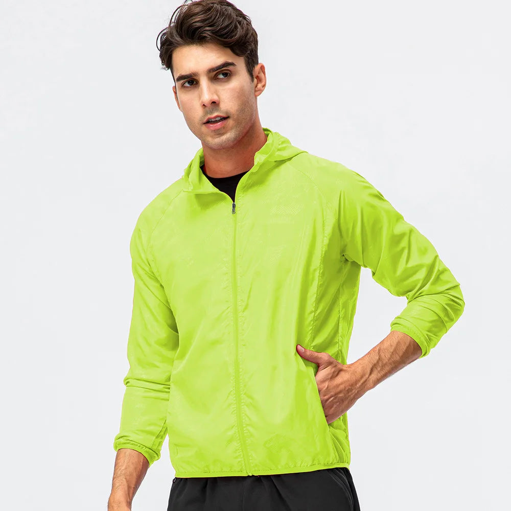 Unisex Waterproof Windbreaker Jacket – Sun Protection & Outdoor Use